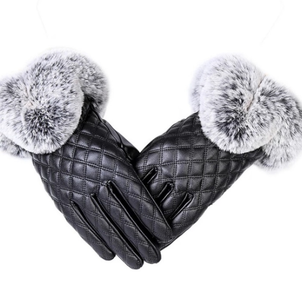 ❤️🔥 Leather Fur Gloves